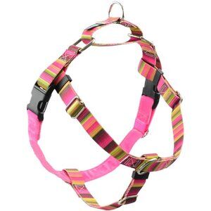 Freedom Dog Harness - Medium | 2 Hounds Design | Bonnie Pink Velvet and Stripes